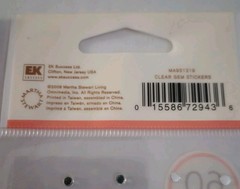 Martha Stewart EK Success Dimensional White Pearl + Clear Rhinestone Stickers