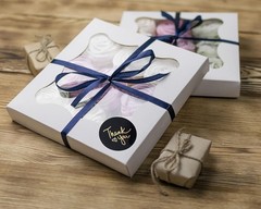 500 2 inch Thank You Stickers – Round Labels with Gold Foil Heart Black, Whit…