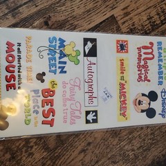 Mickey Mouse Disney Theme Park Phrase Stickers By Sandy Lion 5.5×12 (2) Sheets