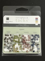Chatterbox Scrapbook Interiors Tacks, Snap On Metal Fasteners, Cabin Square,A-40
