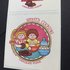 Vtg 80s Stickers Scratch Sniff Toymaker Cabbage Patch Kids Chocolate Fudge
