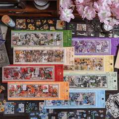 556 Pcs/48 Sheets Stickers for Scrapbooking,Scrapbook Flower Stickers for Scrapb
