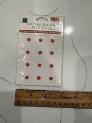 Scrapbook Interiors Nail Round Top Snap-On Paper-Crafting Fastener Scarlet Color