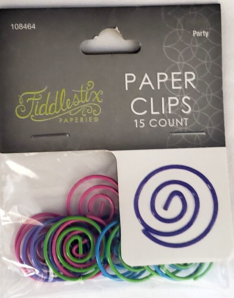 Fiddlestix Paperie CIRCULAR Paper Clips – 15 pcs
