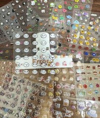 Pre-Cut Cute Portable Stickers Book for Scrapbooking – Love Theme Small Ephem…