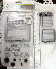 RG- Clear Cling Stamps CALENDAR 12 Stamps & scallop die and 2 Bonus note stamps