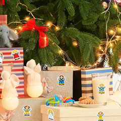 1000 Pcs Christmas Angel Stickers, 8 Designs, Self-Adhesive Decals for Parties
