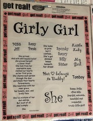 Karen Burniston Get Real Sticker 2 Pc Lot Motherhood Girly Girl Words Journal