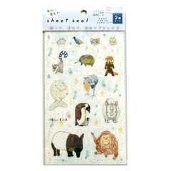 Shinzi Katoh Layered Sticker Set Tear Rain Animals ks-ss-10005