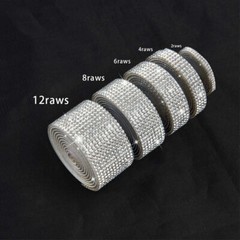 Self Adhesive Crystal Rhinestone Sticker Diamond Ribbon DIY Car Phone Bags Decor