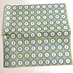 Vintage Scrapbook Alphabet LOT – 9 Sets of Paper Punchout & Tag Letters/Numbers