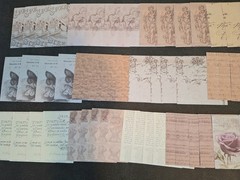 100pc 3 1/4 X 3 1/4 Scrapbook Paper Pack Printer’s Association
