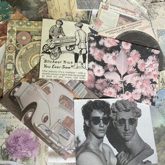 50pc ✿ Mystery Random Ephemera Lot – Junk Journal & Scrapbook Supplies