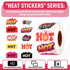 1000Pcs Rave Hot Stickers for Music Festivals, Flame Fire Labels | Colorful