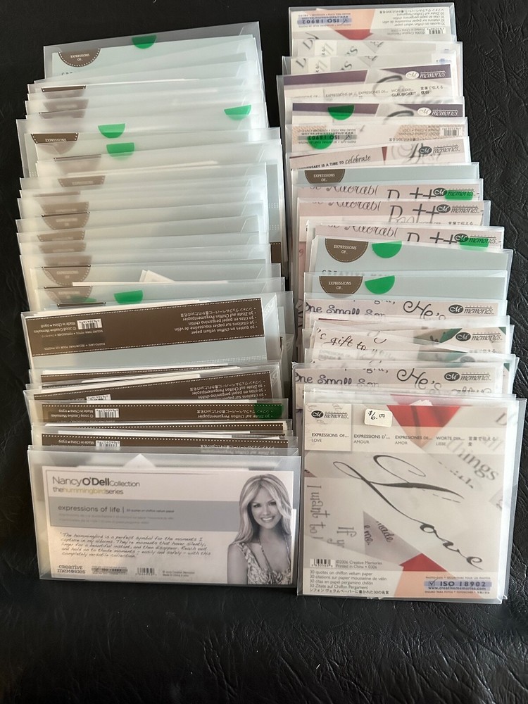 NLA Creative Memories EXPRESSIONS Vellum Quotes Stickers ~U Pick~FAMILY~Love +++