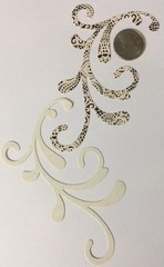 FLOURISH Design Die-Cuts(4pc) 5″x 3″•Card Making•Shape•Swirl •Flower•Garden•Wave