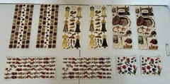 SANDY CLOUGH STICKERS BUTTONS BORDER VINTAGE DRESSES SEWING FLOWER LOT 10 S BOOK