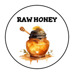 raw honey labels, stickers, tags, envelope seals, yellow bees wax