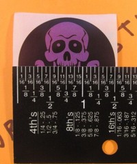 Skulls Neon Green Yellow Pink Blue Orange Purple Halloween Stickers Lot