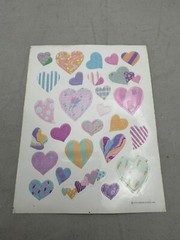 Hallmark Vintage Stickers Hearts Pastels Sticker Sheet