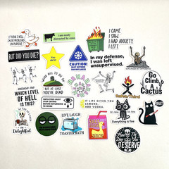 Snarky Funny Quote Stickers Junk Journal Collage Scrapbooking Laptop Phone
