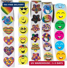 Sticker Roll 5 Rolls of Back to School Sticker Party Supplies Stickers for Kids