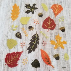 Craft Stickers Sticker Sheets Fall Autumn Leaves Acorn for Crafts Cards