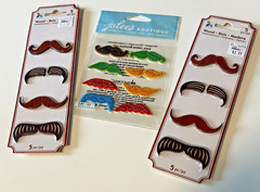 Mustache Embellishments LOT of 3 for Scrapbooking/Paper Crafts-Variety of Brands