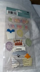 Jolee’s Boutique Birthday Party Happy Cake Balloons Presents Hats Epoxy Stickers