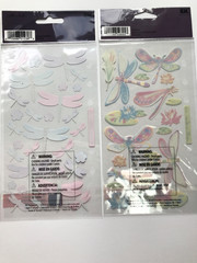 EK Success Sticko Dragonflies Scrapbook Stickers Lot Pearly Pond Garden