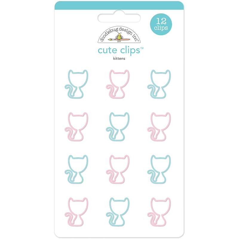 Doodlebug Cute Clips 12/Pkg Kittens