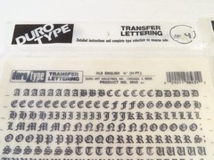 2 PK DURO TYPE Transfer Lettering, Old English + Times Roman Bold, 1/4″ (24 PT.)
