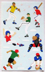 Mrs Grossman 4×6 inch ‘Boys Baseball’ Sticker Sheet (Vintage-Retired)