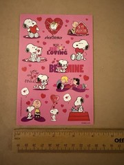 Peanuts Snoopy Heart Love Mail Stickers Sticker Sheet Valentines Day Charlie Luc