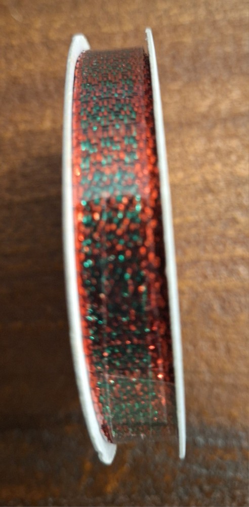 Celebrate It Holiday Ribbon Bow-Tique-3/8 inch by 3 yards-61% Metallic 39% Nylon