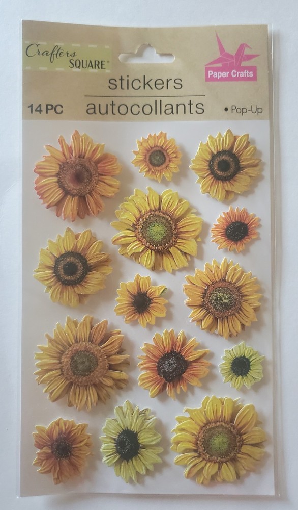 Crafter’s Square 14ct of Pop-Up Sunflower Stickers
