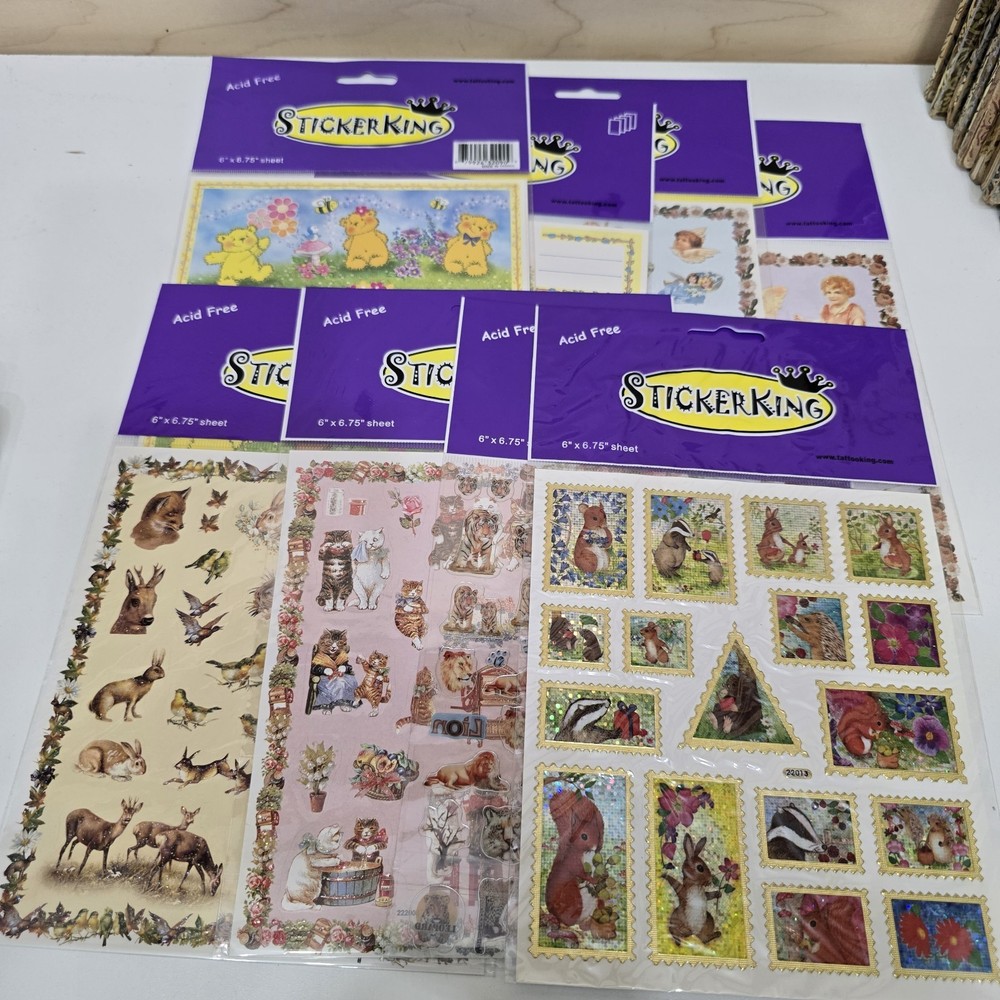 Nice Lot Of 8 New Sticker King Stickers Teachers Homeschool Student Prizes