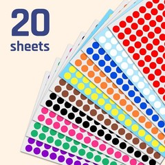 10 Color Round Stickers – 3000 Labels, Perfect for Home and Office Organization