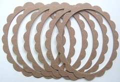 {4} *OVAL SCALLOP FRAMES* Picture Frames Chipboard Die Cuts – 3 3/4″ x 4 1/2″