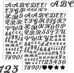 1768 Pieces 15 Sheets Letter Stickers, 0.5 Inch Small Deco Stickers Waterproof A
