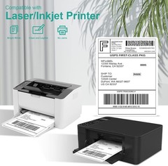 Versatile 25 Pack Matte Sticker Paper with Permanent Adhesive for DIY & Shipping