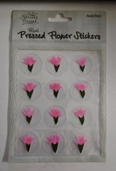 Nature’s Pressed Real Pressed Flower Stickers, PINK CORSAGE, NIP