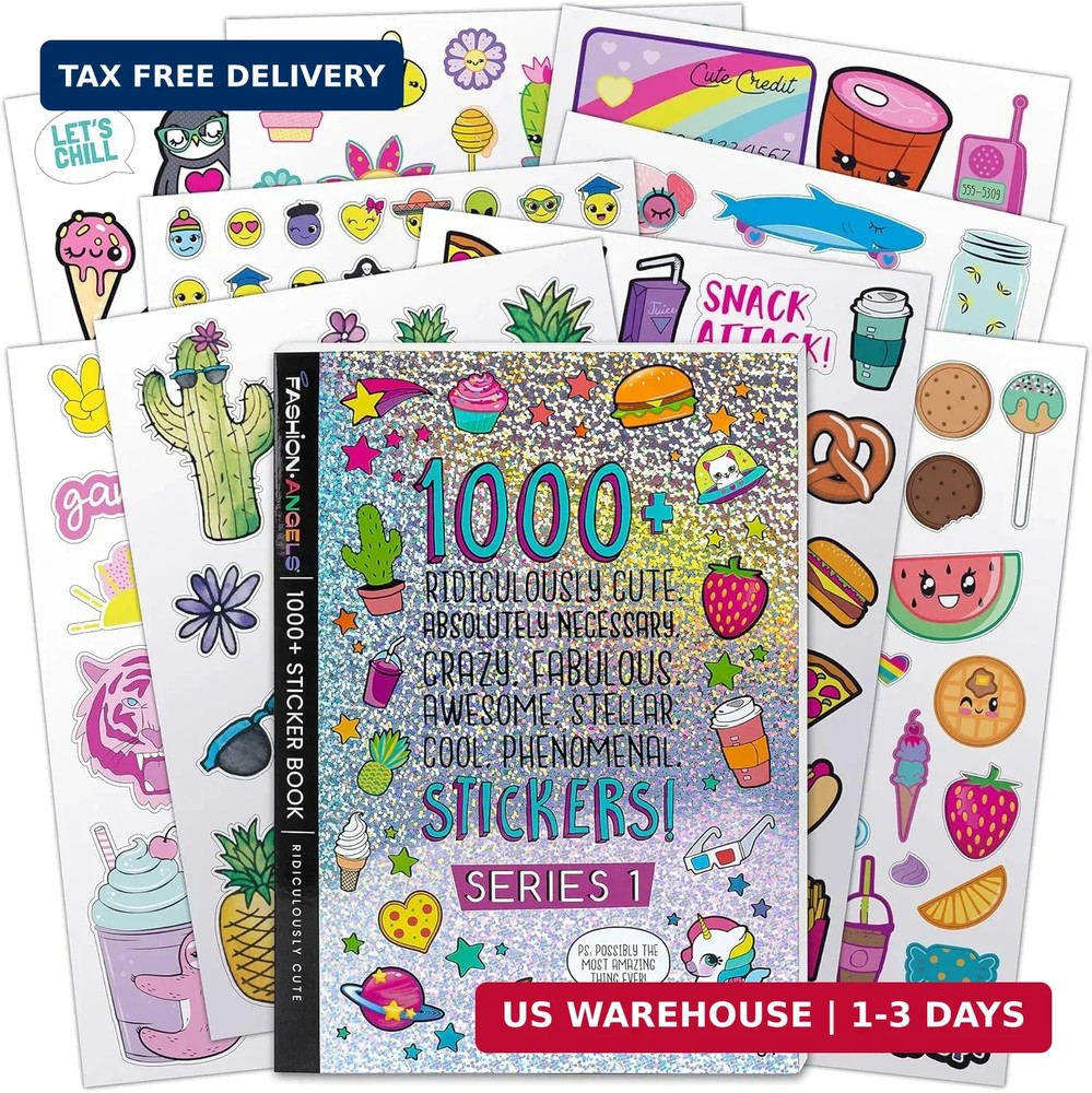 Fashion Angels 1000+ Ridiculously Cute Stickers | 40-Page Sticker Book, Fun Craf