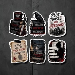 Thriller Book Sticker Pack/Books/True Crime/Reader/Clear