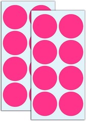 Self-Adhesive 2 Inch Pink Circle Labels – 240 Pieces for Easy Organization