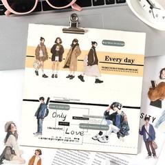 20Pcs Fashion Girls Boys PET Stickers Journal Album Card Scrapbooking Craft Art