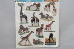 Imperial 1993 – African Wild Animal Zebra/Giraffe – Puffy Stick-Ons Set (SEALED)