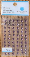 MARTHA STEWART PURPLE LAVENDER GEMS Gemstones💎Card Making SCRAPBOOK STICKERS 3D