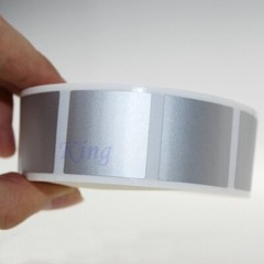 1000pcs on a roll Glossy Silver Scratch Off Sticker 23mm x 42mm ,0.90″ X 1.65″