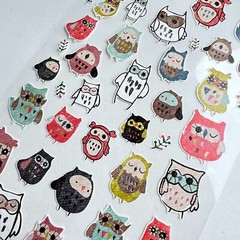 Cute Little Owl Planner Stickers Foil Accents Scrapbooking Bullet Journals